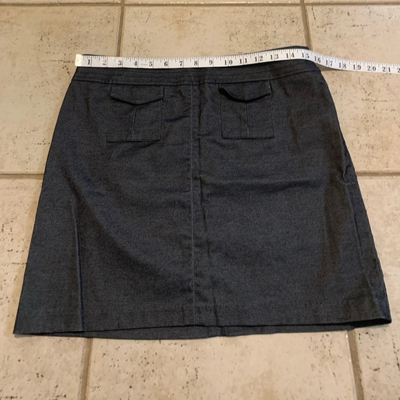 💜 Old Navy Collection Stretch Charcoal Gray A-Line Skirt 4 - Picture 6 of 6